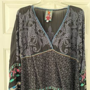 Johnny was navy knee length dress with slip, never warn but removed tags.